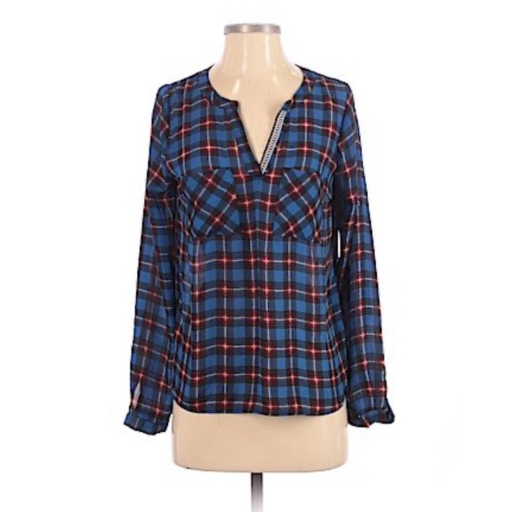 Skies Are Blue, plaid, high low top